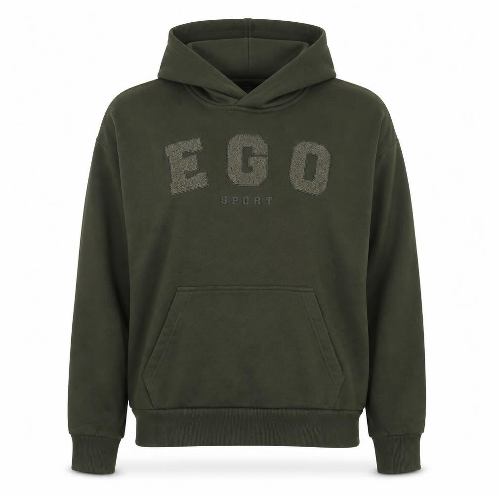 EGO Women’s Green Pullover Hoodie UK 8 Logo Sport Sweatshirt