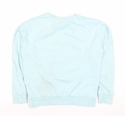 Preloved Primark Disney Girls Blue Stitch Sweatshirt 10 Years Pullover Christmas - Detail