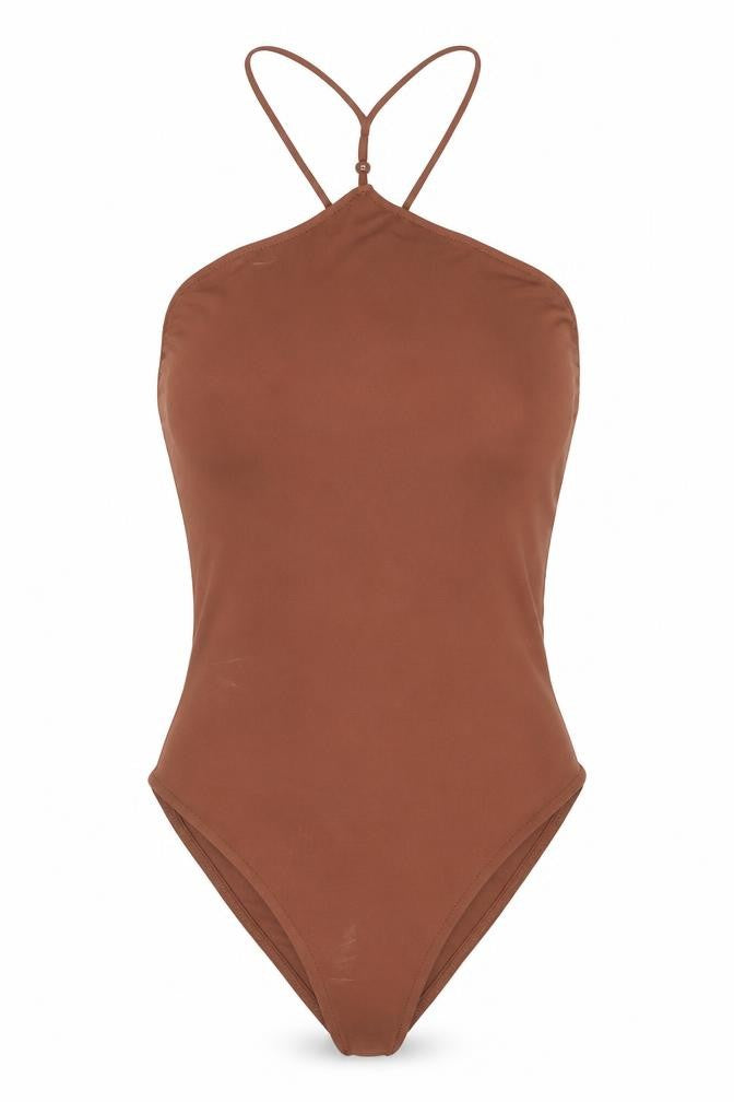 Zara Women Brown Bodysuit Size 10 Sleeveless Scoop Neck