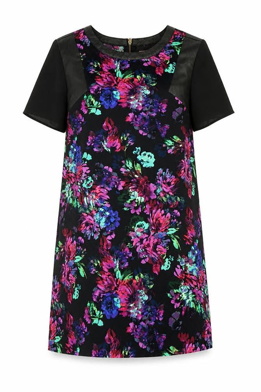 Neon Rose Womens Multicoloured Floral Shift Dress Size 10