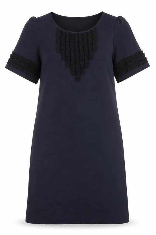 Marks & Spencer Womens Black Size 10 Shift Dress Short Sleeve