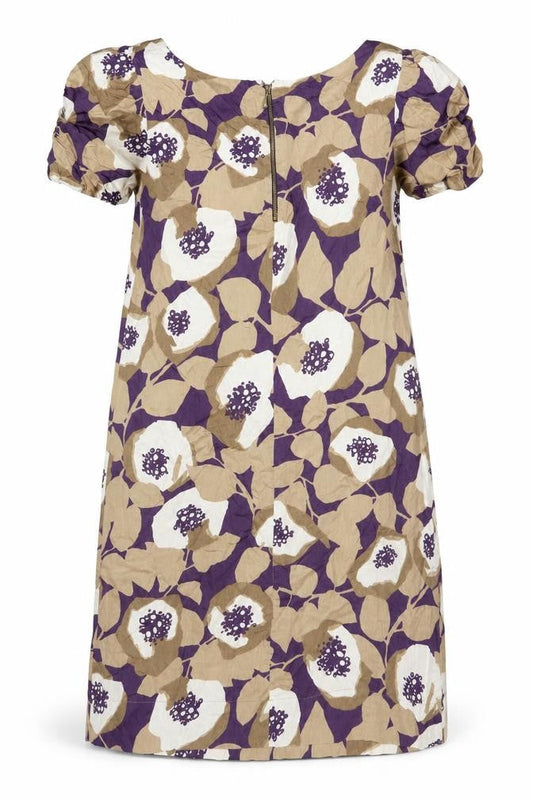 Marks & Spencer Womens Purple Beige Floral One Shoulder Dress UK 12