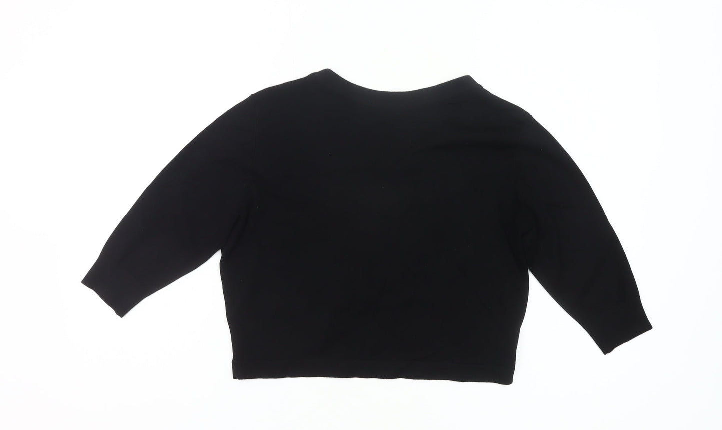 Principles Women’s Black Viscose Blend V-Neck Cardigan Size 14