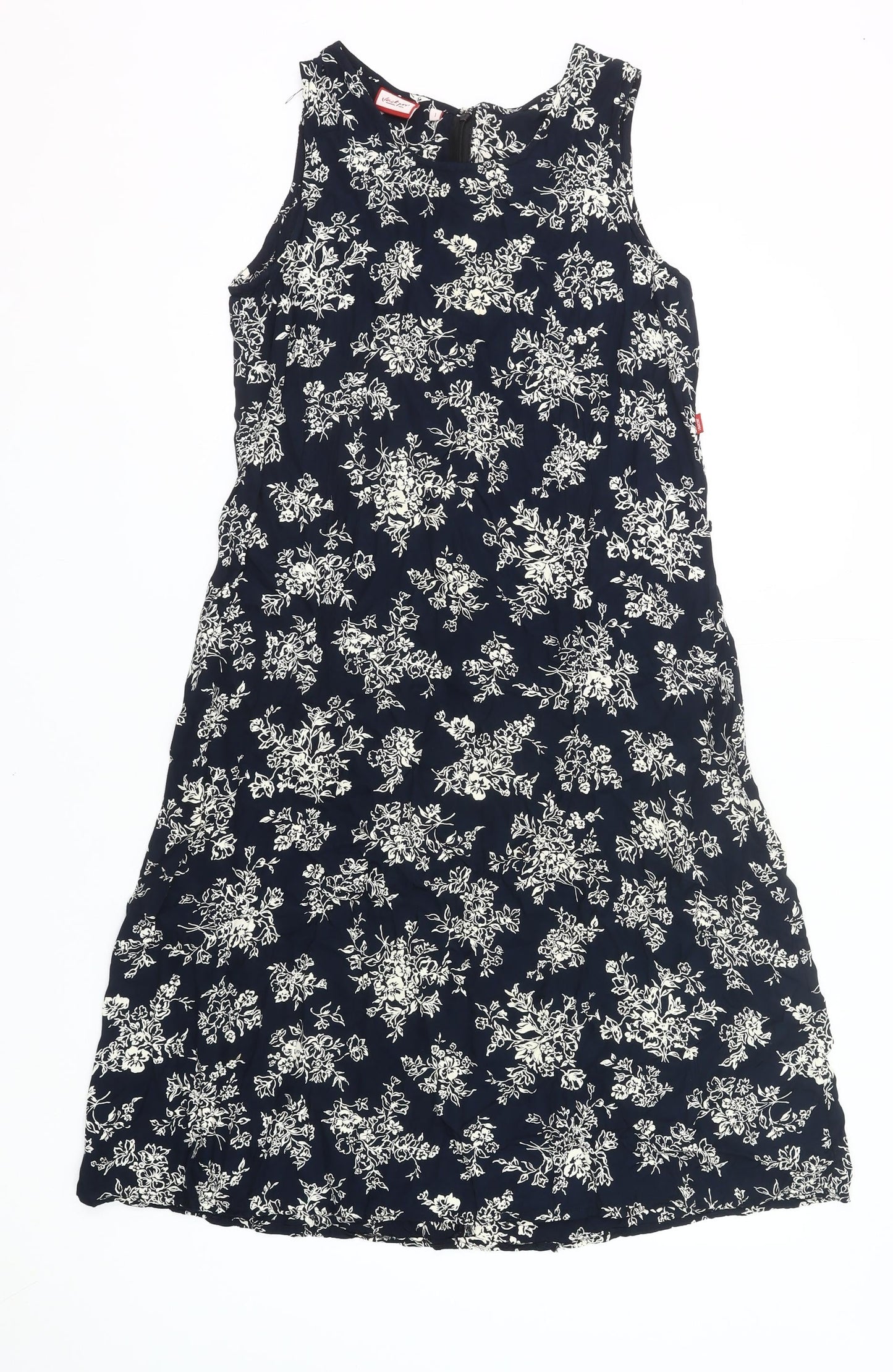 Jackpot Women’s Blue Floral Sleeveless Shift Dress Size S