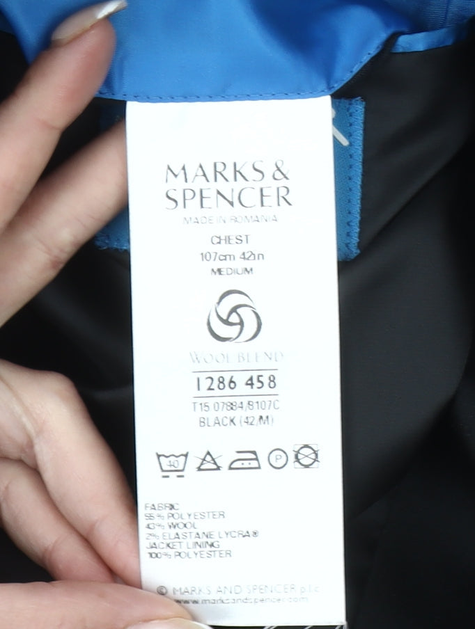 Marks and Spencer Men’s Black 42” M Shawl Lapel Tuxedo Suit Jacket