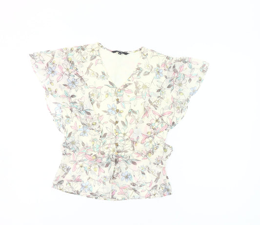 fTWO1 Womens Multicoloured Floral Chiffon Blouse XS