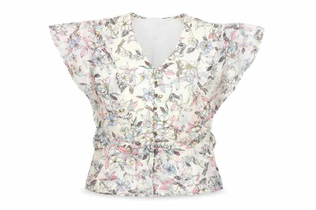 fTWO1 Womens Multicoloured Floral Chiffon Blouse XS