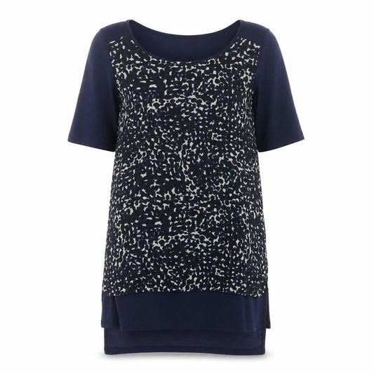 Next Women’s Blue Animal Print Tunic Blouse Size 8