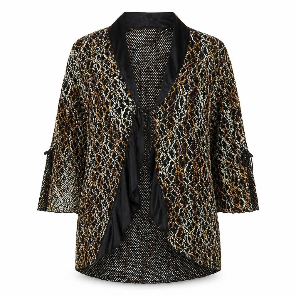Melina Women’s Multicoloured Lace Cardigan XL Flared Sleeve