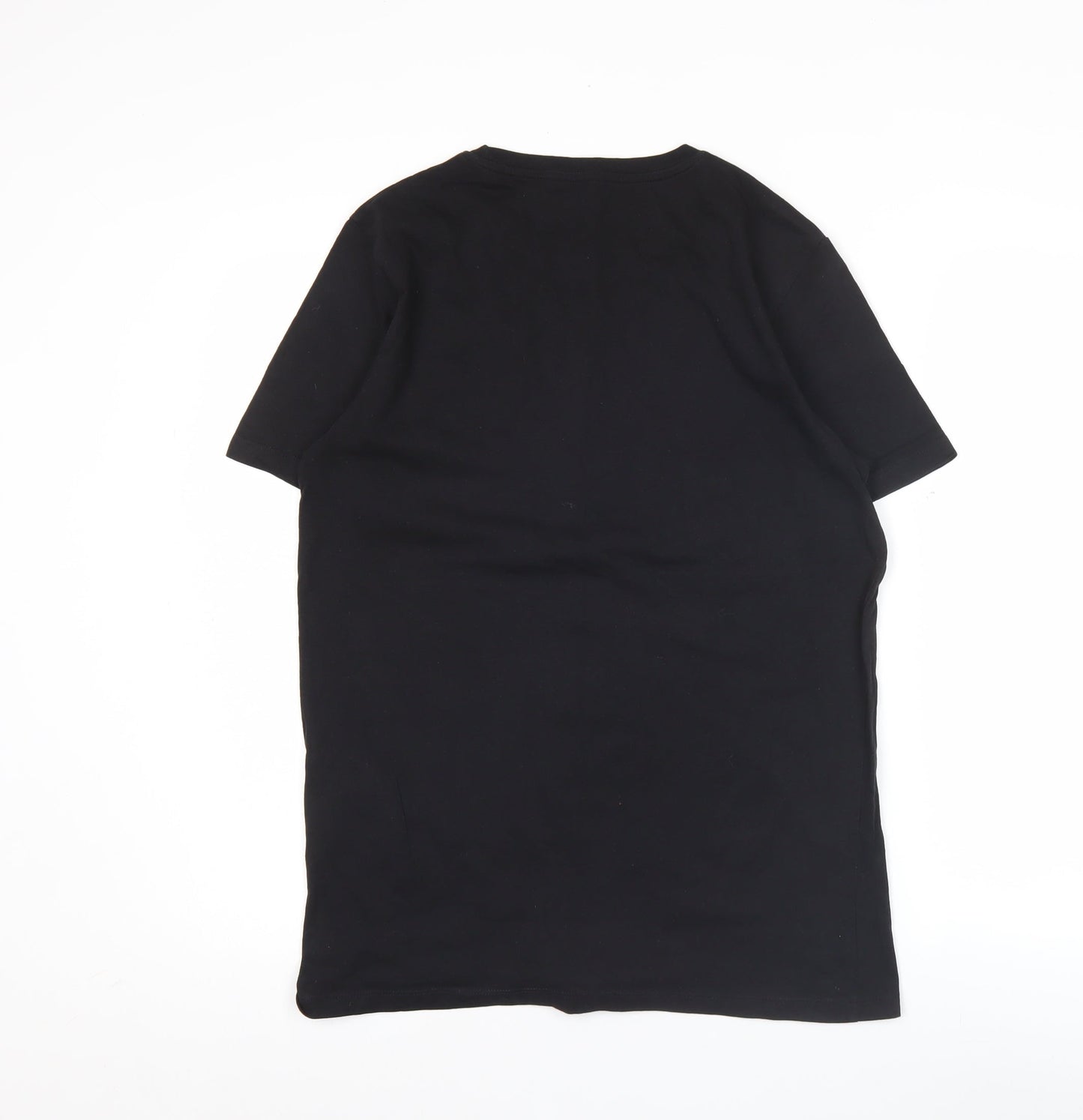 Jack & Jones Men's Black L Graphic Logo Crew Neck Cotton T-Shirt