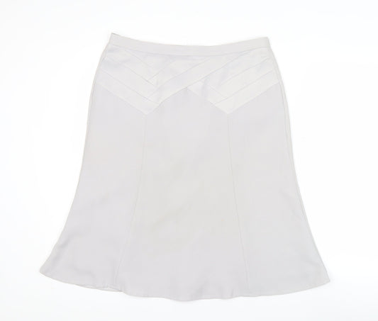 Eastex Women’s Grey A-Line Knee Length Skirt Size 14 Polyester