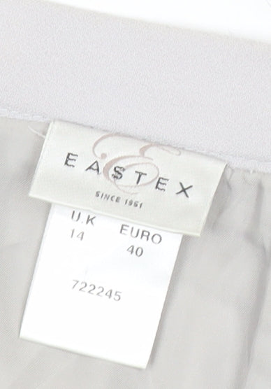 Eastex Women’s Grey A-Line Knee Length Skirt Size 14 Polyester