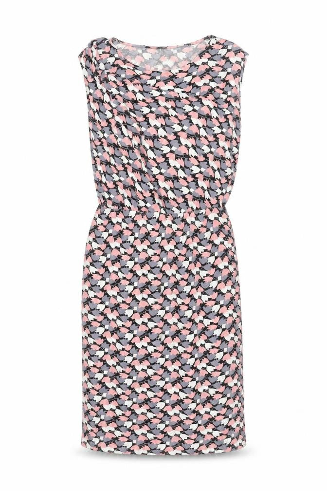 Oasis Women’s Multicoloured Floral Sheath Dress Size S Sleeveless Ruched