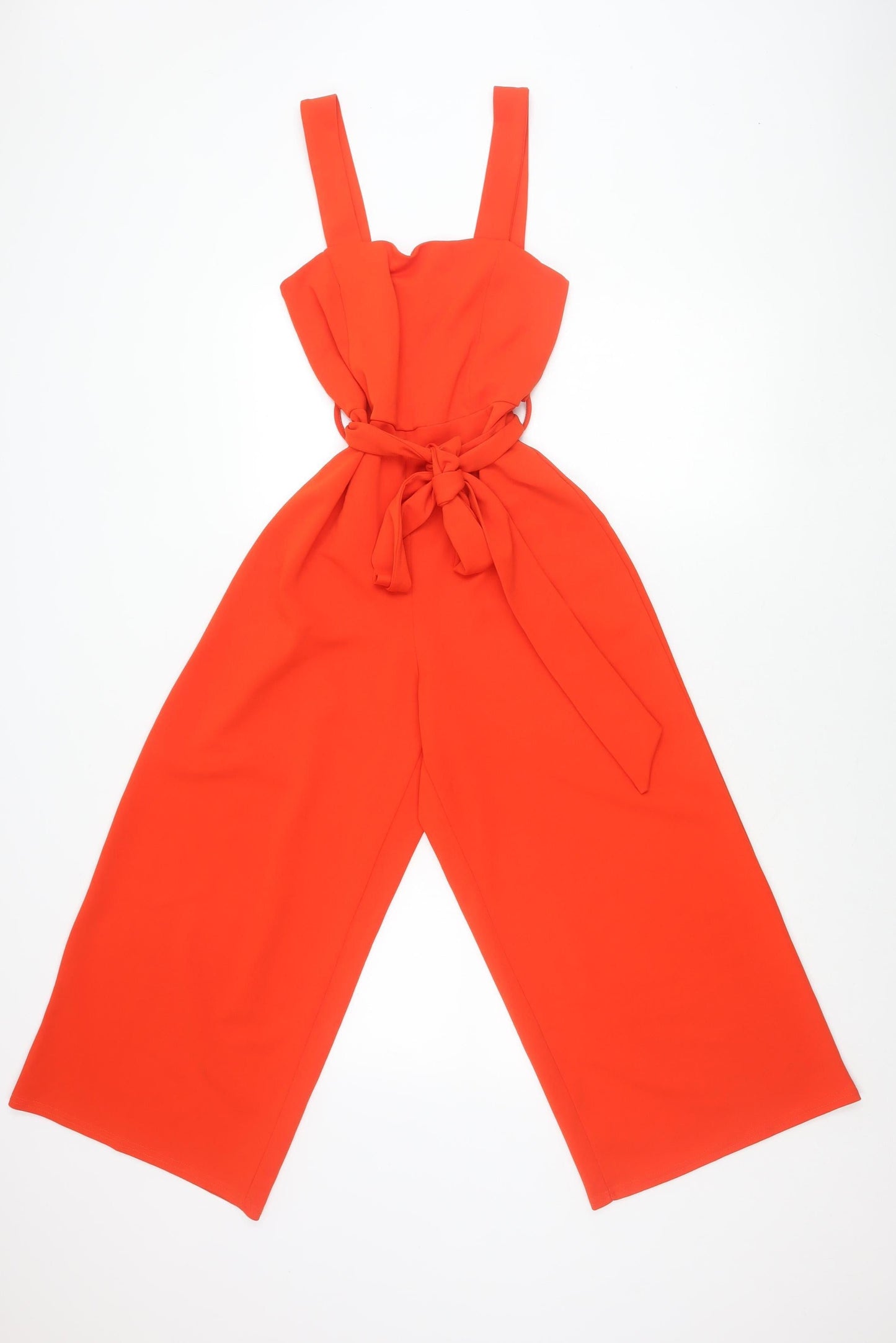 New Look Womens Orange Wide-Leg Jumpsuit Size 8 Summer Partywear