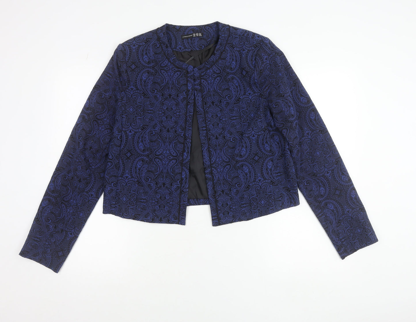 Atmosphere Women’s Blue Paisley Jacquard Suit Jacket Size 16