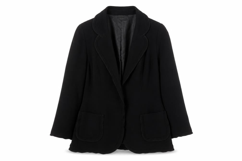 Georges Rech Womens Black Size 12 Single Breasted Blazer Jacket