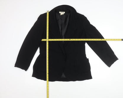 Back view of Georges Rech women’s black, size UK 12, single breasted blazer jacket