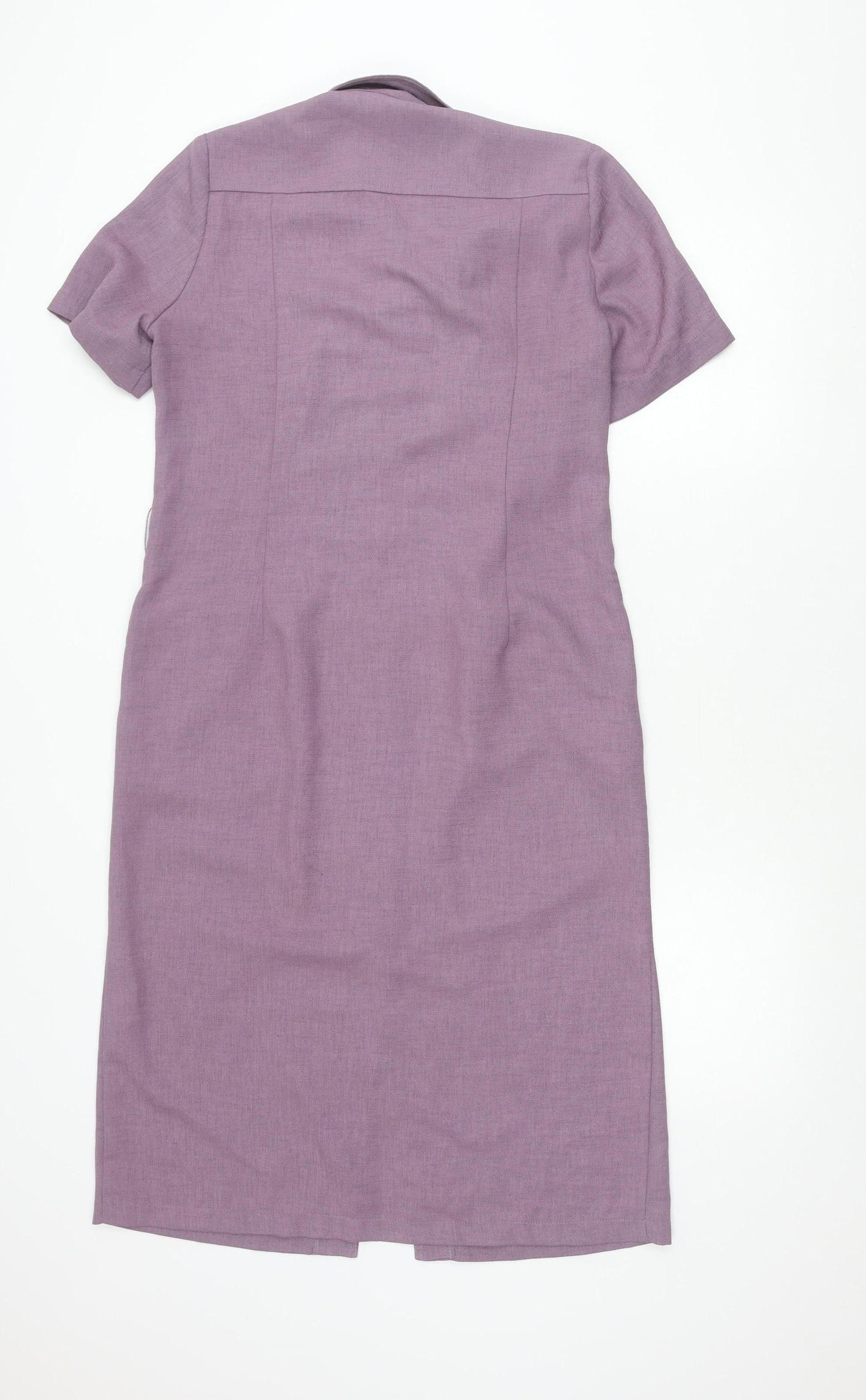 Eastex Women’s Purple Size 10 Shirt Dress Collared Short Sleeve