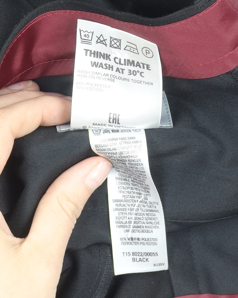 Marks and Spencer Mens Black Regular Fit Dress Pants 34W 29L
