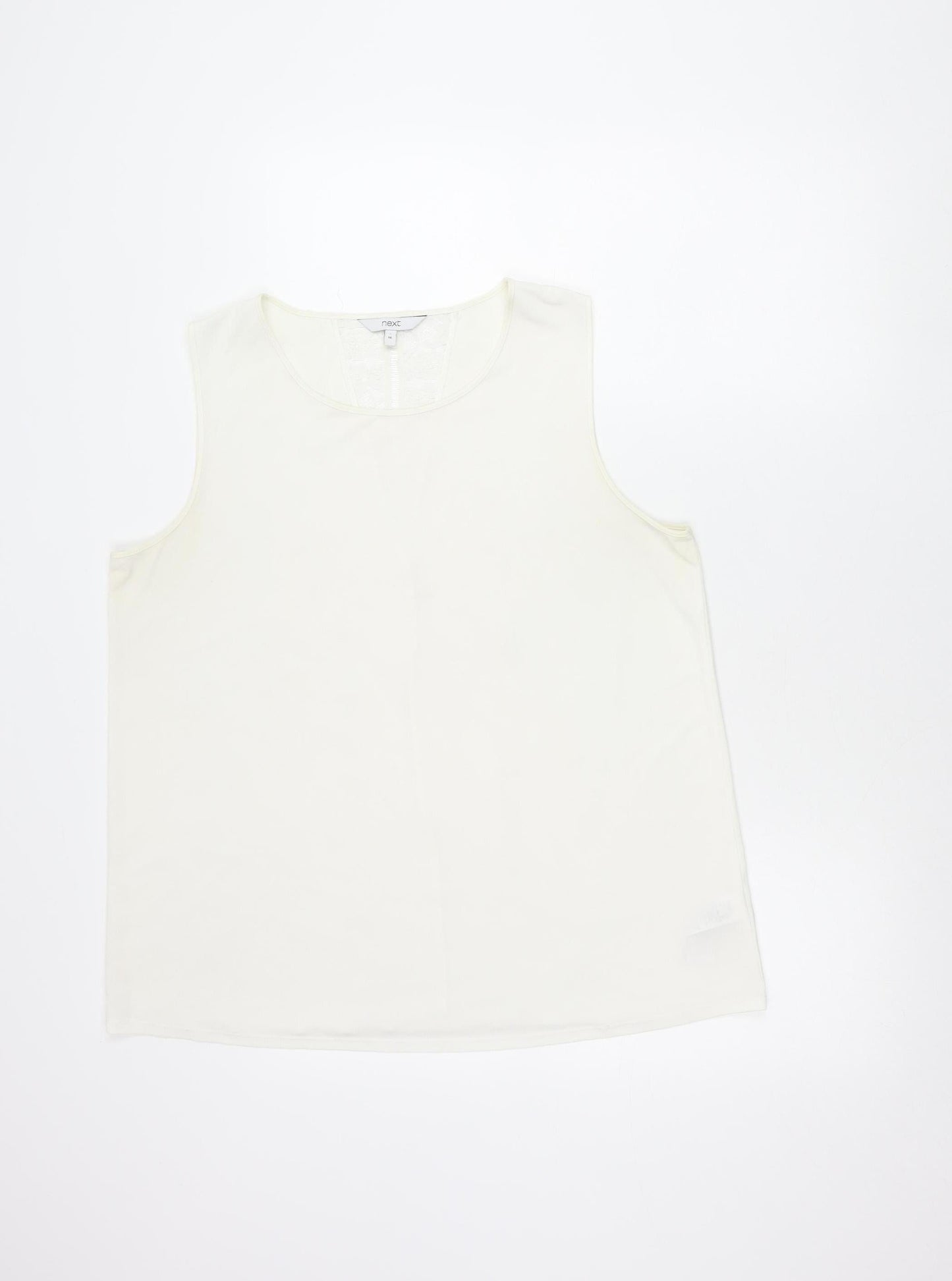 Next Women’s Ivory Lace Tank Top Size 16 Sleeveless Scoop Neck