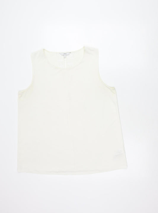 Next Women’s Ivory Lace Tank Top Size 16 Sleeveless Scoop Neck