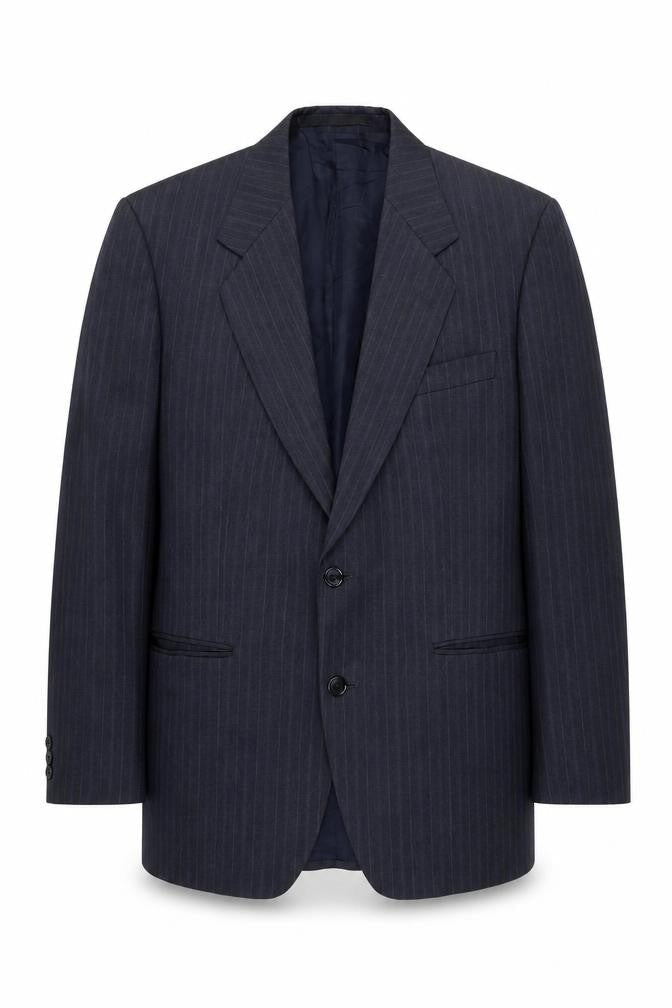 Marks & Spencer Men’s Blue Pinstripe Suit Jacket 40 Chest