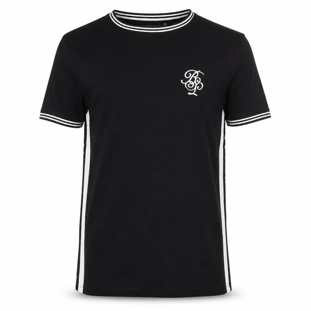 Brave Soul Men’s Black XL Crew Neck Short Sleeve Cotton T-Shirt