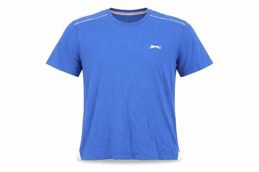 Slazenger Men's Blue Crew Neck Short Sleeve Cotton T-Shirt L