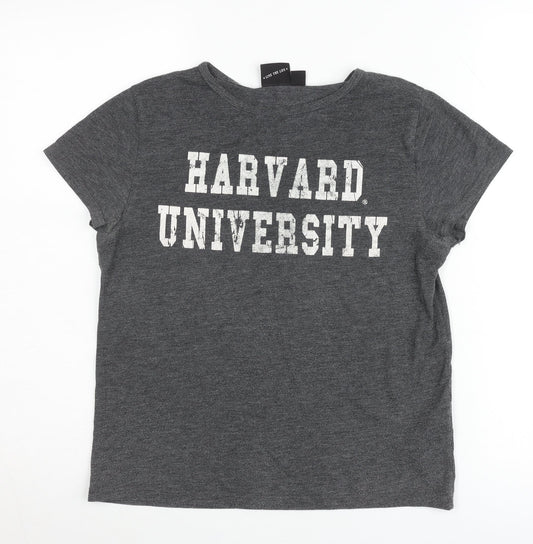 American Freshman Women’s Grey Harvard University T-Shirt Size 10