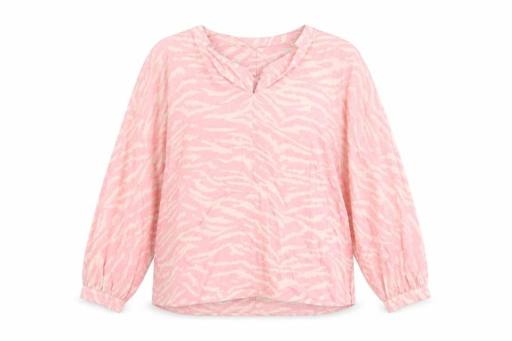 F&F Women’s Pink Animal Print Viscose Tunic Blouse UK 16