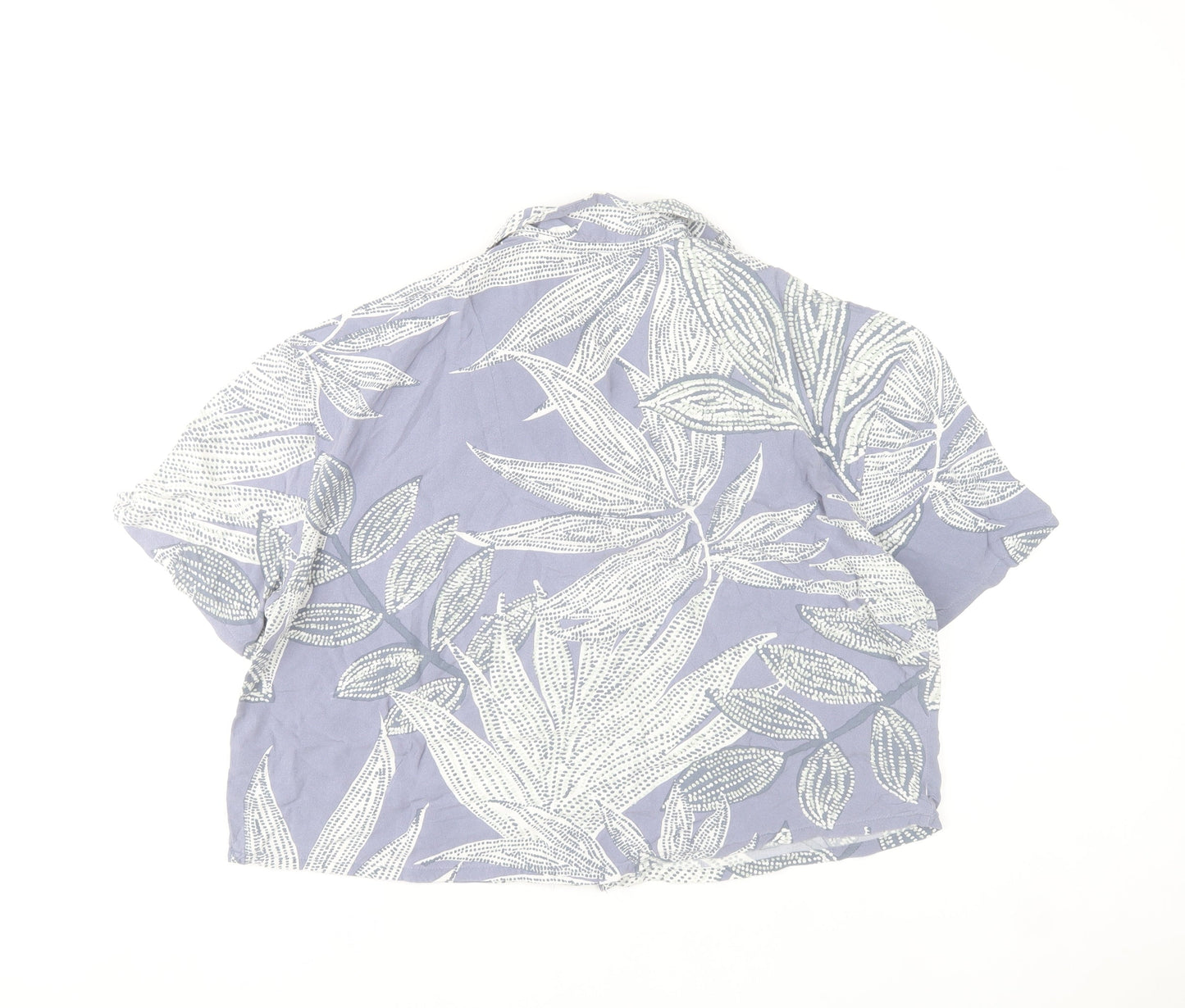 Tu Women’s Purple Floral Pyjama Shirt Top Size 12 Viscose