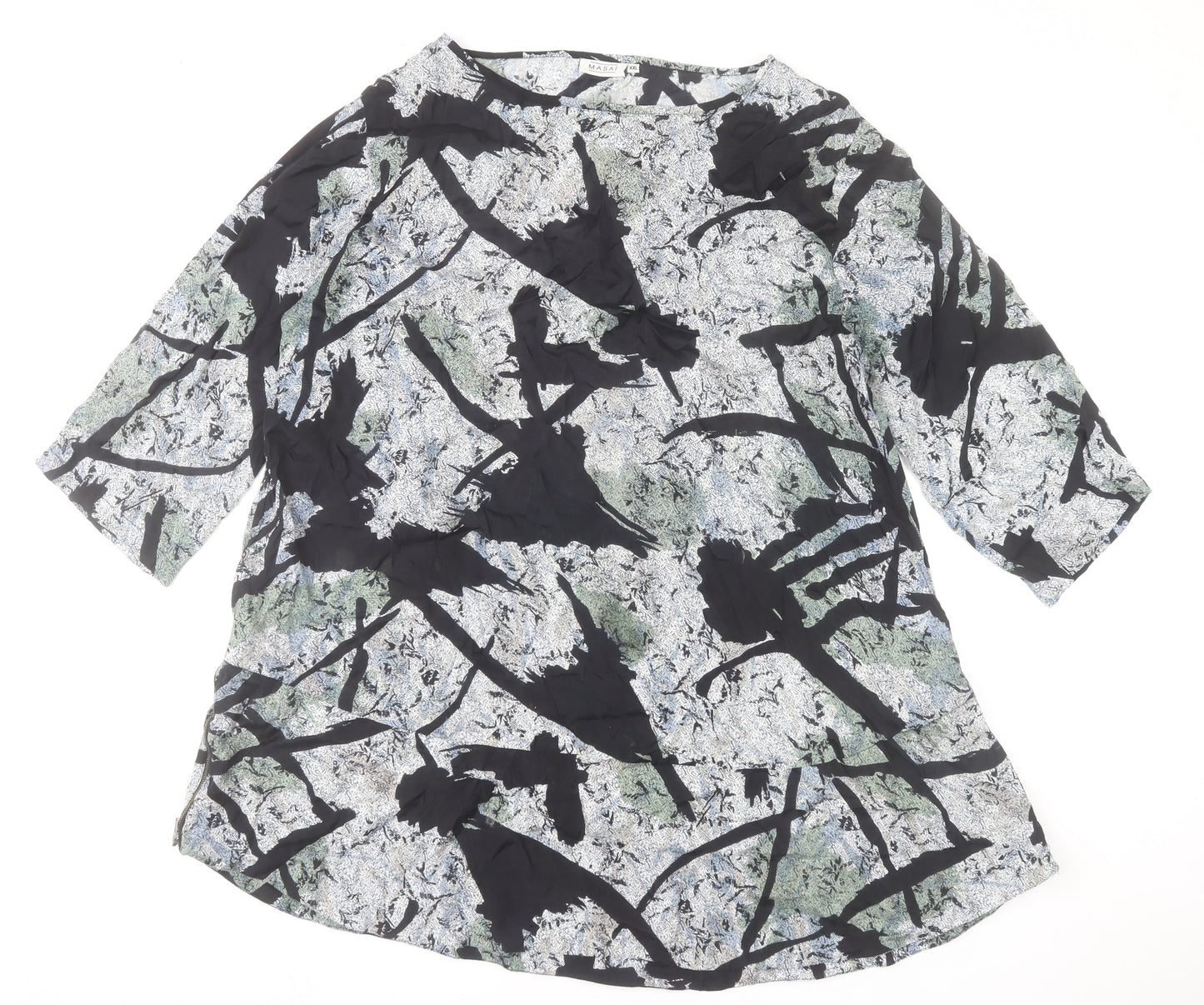 Masai Women’s Multicoloured 2XL Shift Dress 3/4 Sleeve Casual