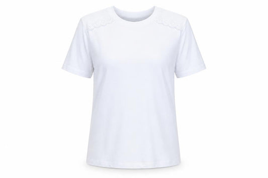 Marks and Spencer Womens Pale Blue T-Shirt Size 10 Cotton Embroidered