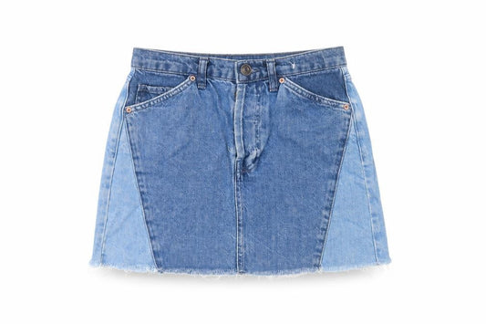 BDG Urban Outfitters Women’s Blue Denim Mini Skirt Size S Cotton Fringe