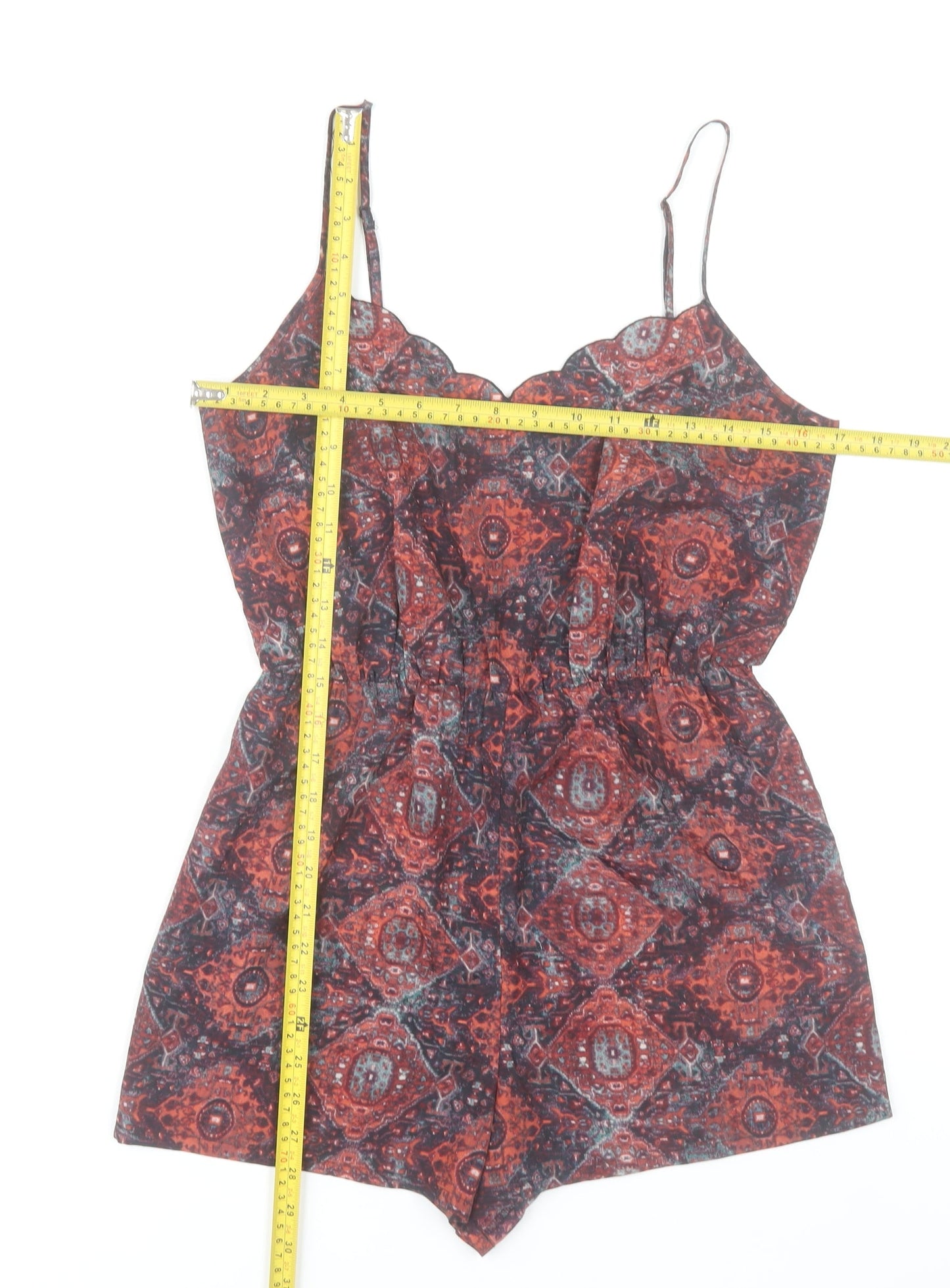 Sparkle & Fade Womens Multicoloured Bohemian Playsuit Size S Polyester