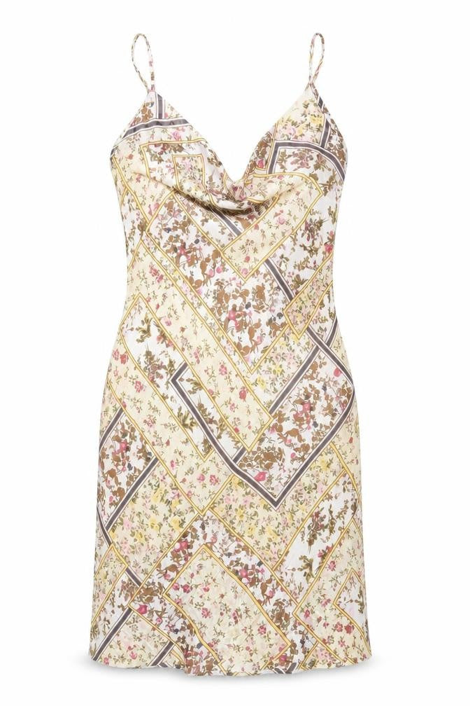 PRETTYLITTLETHING Women’s Multicoloured Floral Slip Dress UK 10