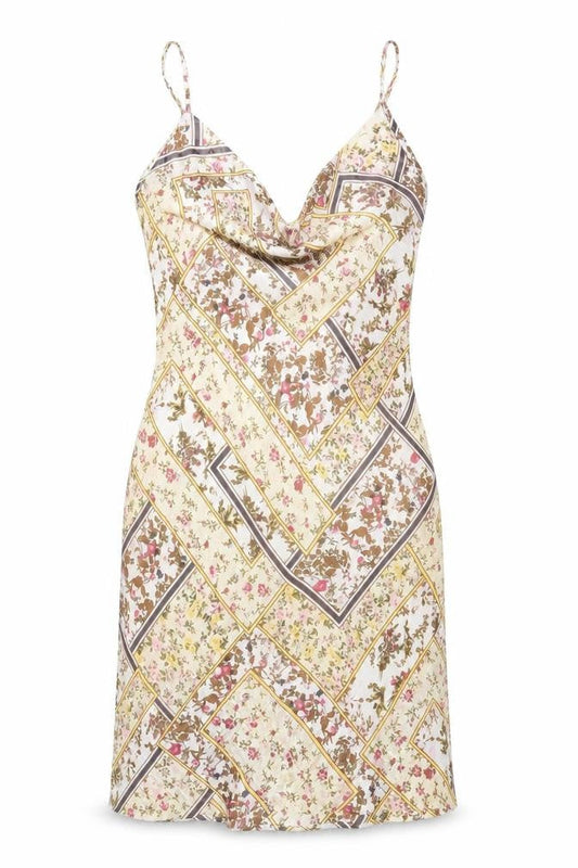 PRETTYLITTLETHING Women’s Multicoloured Floral Slip Dress UK 10