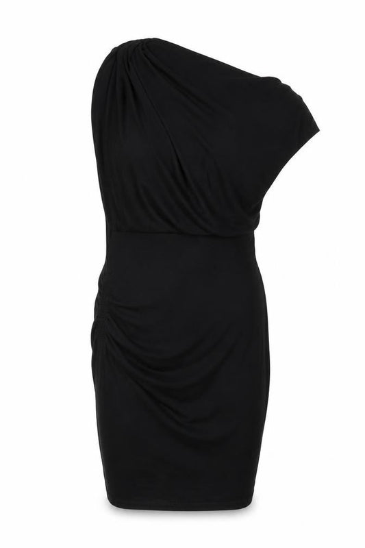 AllSaints Womens Black Strapless Bodycon Dress Size 10 Ruched