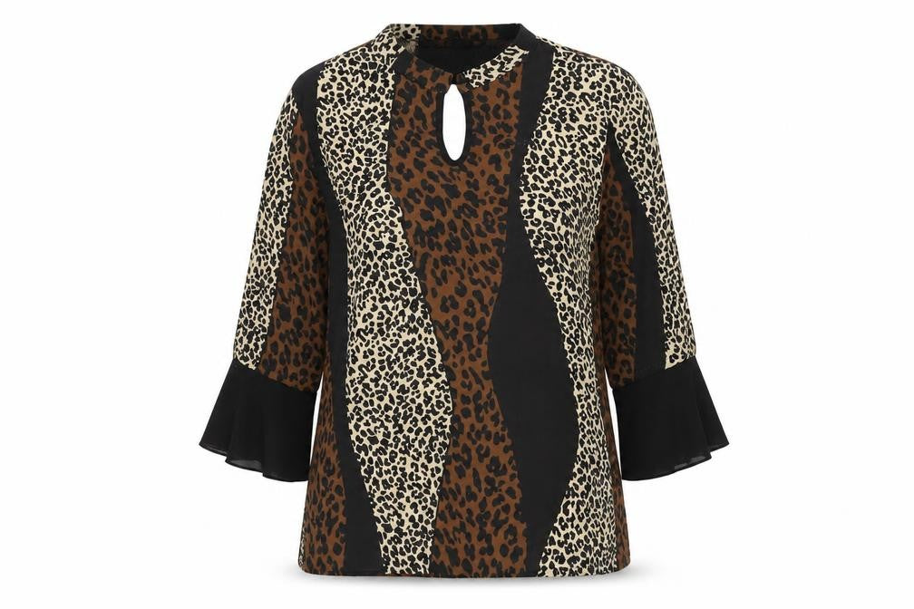 Pala D’oro Women’s Multicoloured Animal Print Tunic Blouse S