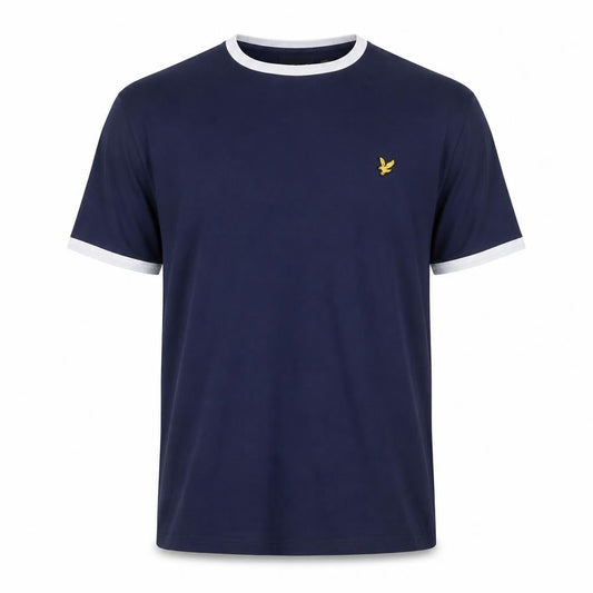 Lyle & Scott Men's Blue Crew Neck Short Sleeve T-Shirt Size L