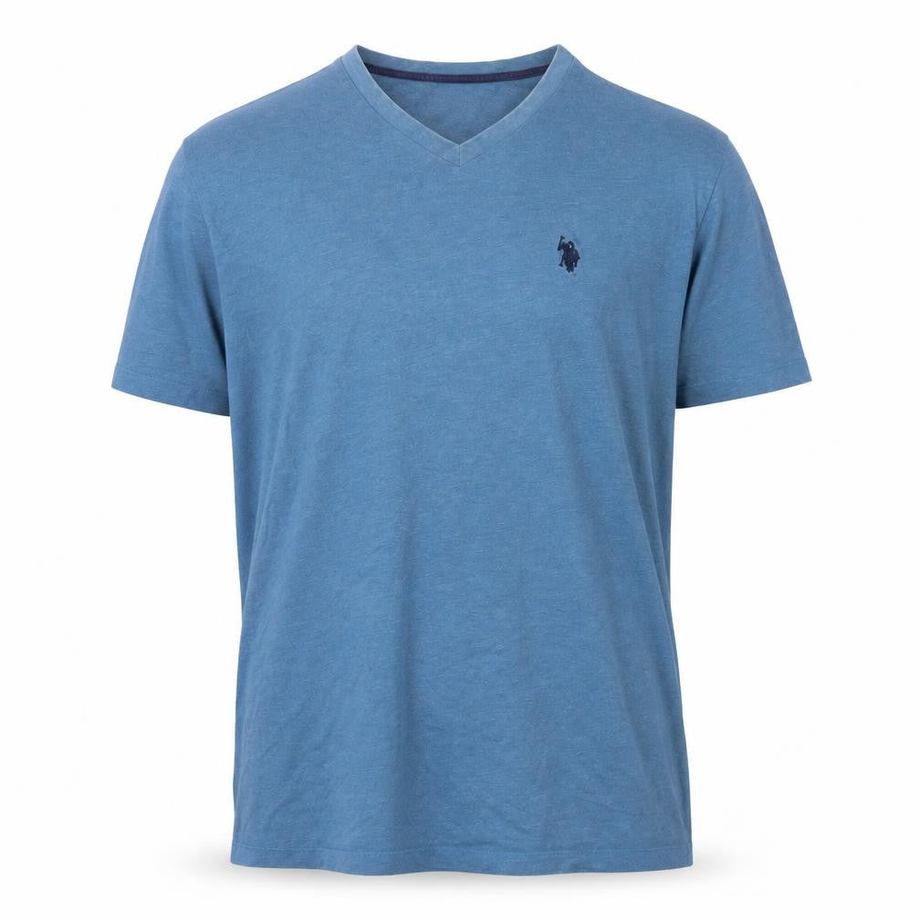 U.S. Polo Assn. Men’s Blue V-Neck T-Shirt Size M Cotton Blend