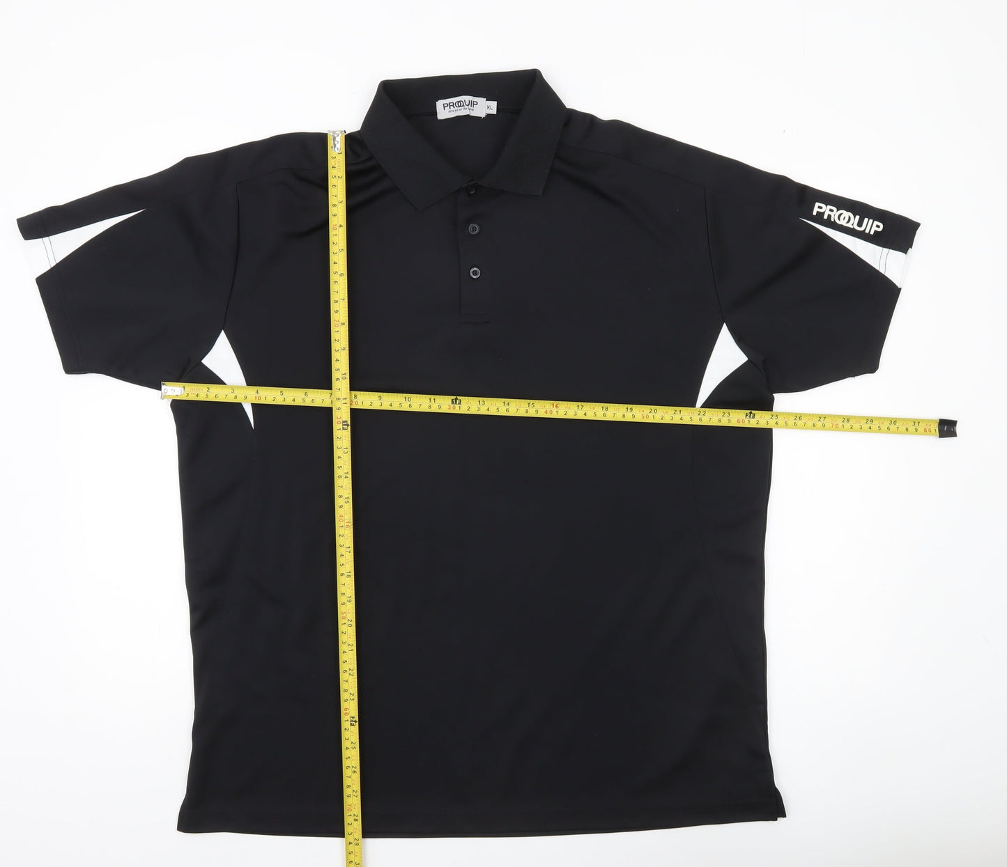 Proquip Men’s Black XL Golf Polo Shirt Lightweight Polyester