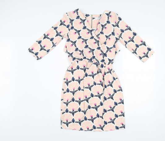 Closet Women’s Multicoloured Knee Length Wrap Dress Size 8
