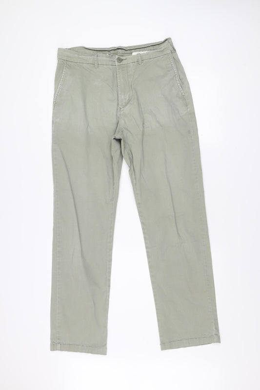 Debenhams Men's Grey Chino Trousers 34W 31L Regular Fit