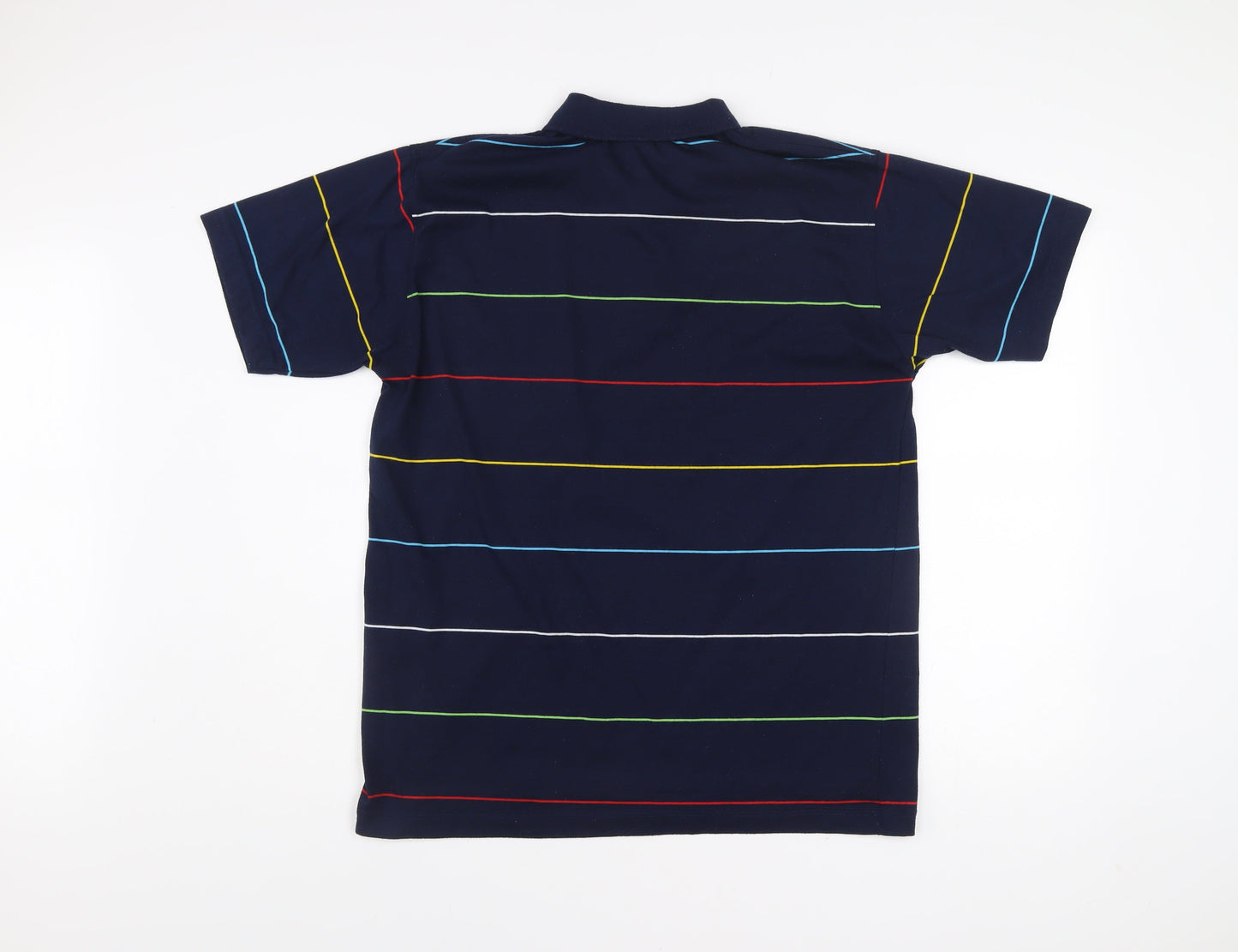 Hugo Samuel Men’s Blue Striped Cotton Polo Shirt XL