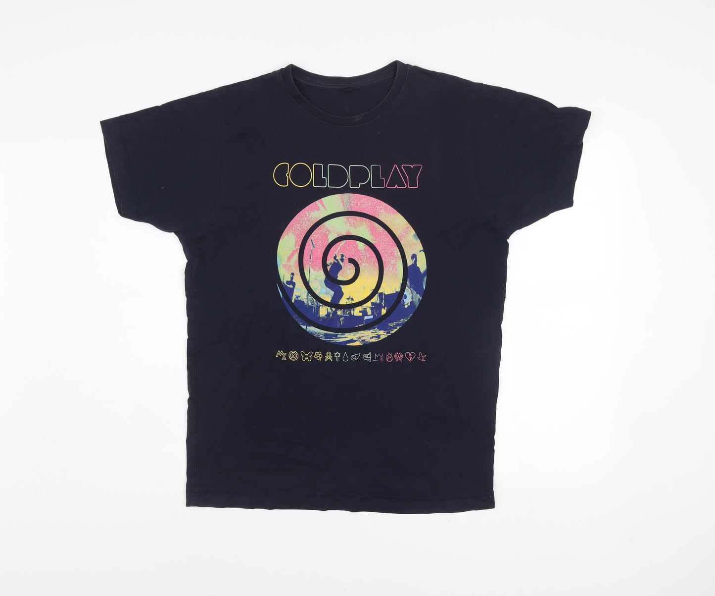 Continental Mens Black Medium Coldplay Band Tour Graphic T-Shirt