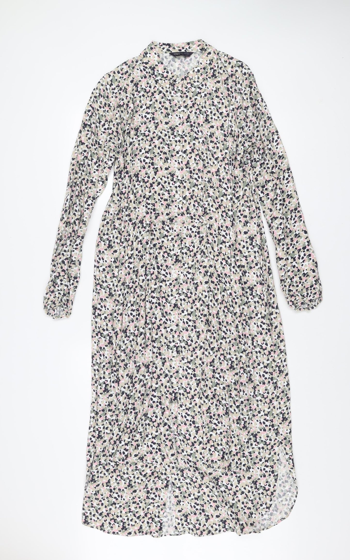 Marks and Spencer Women’s Multicoloured Midi Shirt Dress Size 10
