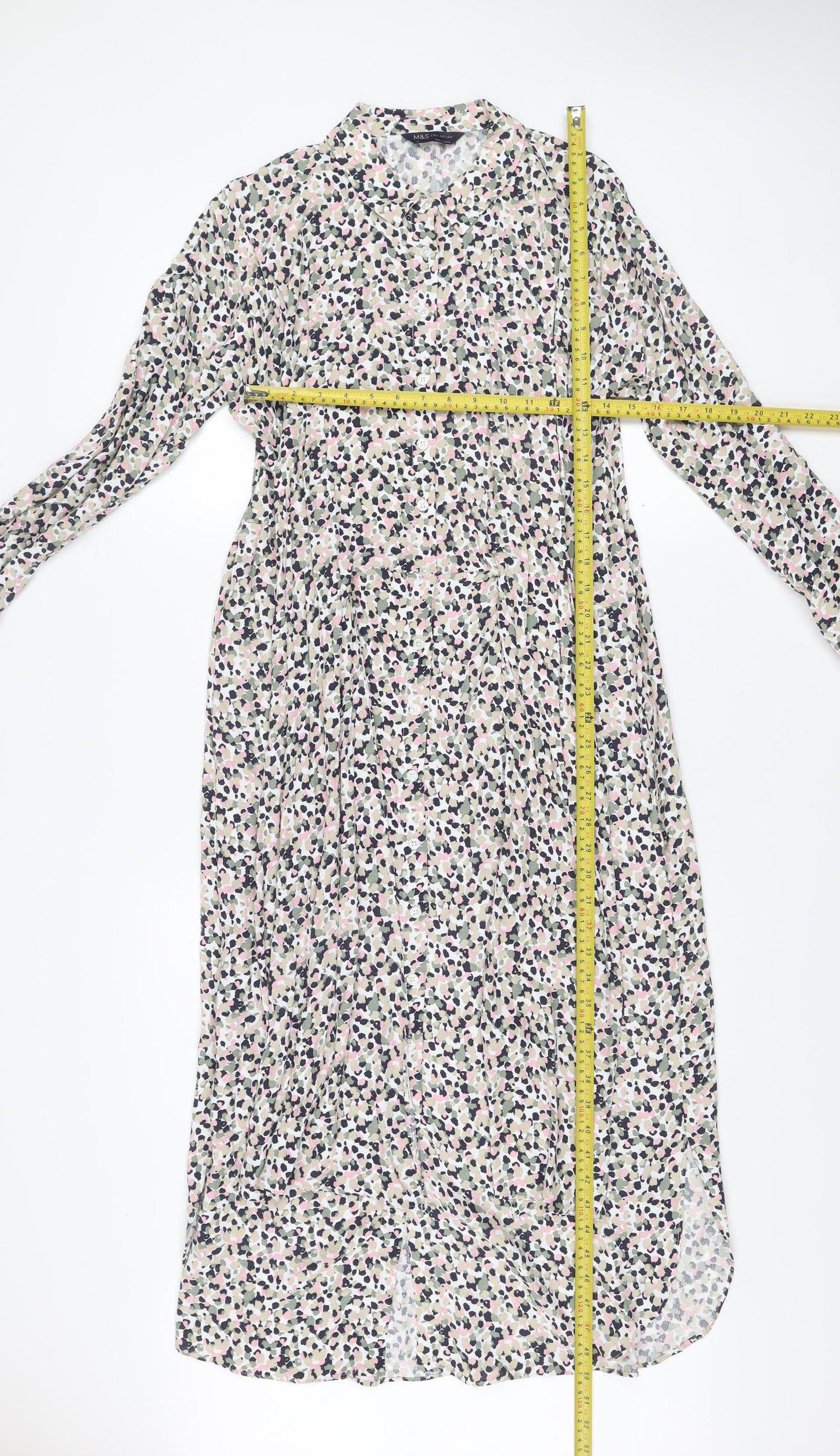 Marks and Spencer Women’s Multicoloured Midi Shirt Dress Size 10