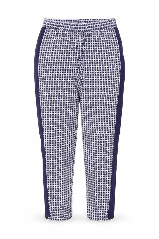 Atmosphere Womens Blue Geometric Viscose Jogger Trousers Size 10