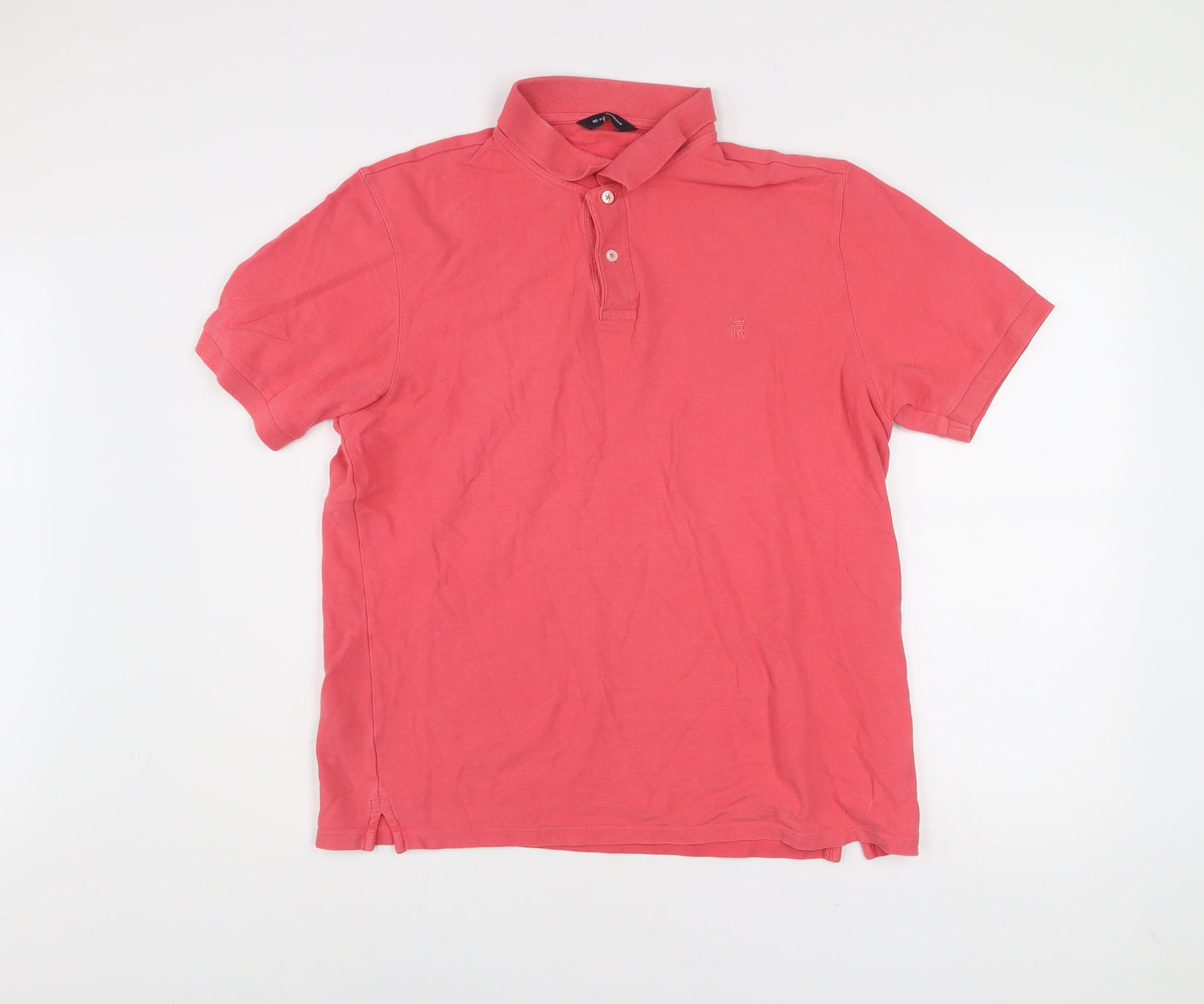 Marks and Spencer Blue Harbour Men’s Pink Cotton Polo Shirt L